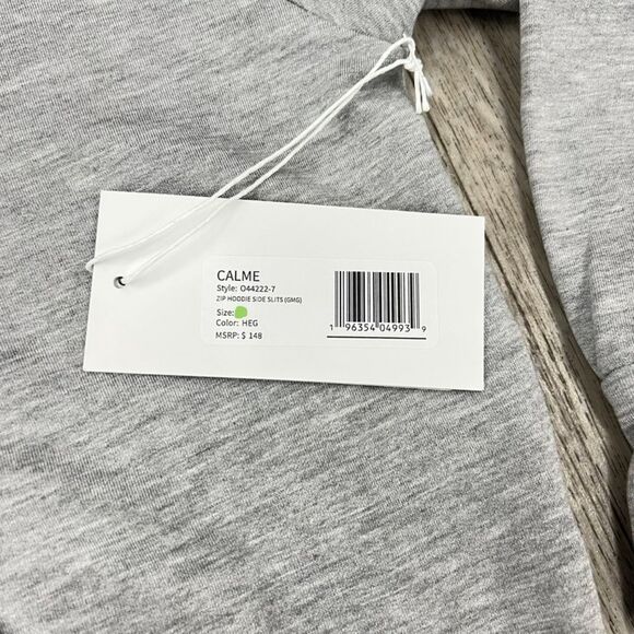 Johnny Was Calme Zip Hoodie Size Large Gray NWT - Picture 4 of 7